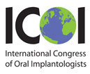 The image is a logo for the International Congress of Oral Implantologists.